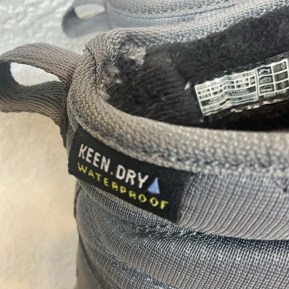 Keen TerradoraII Womens Wintry Boots Sz 7 Gray/Silver Waterproof Pull On Quilted